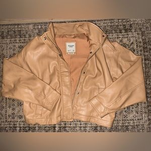 Tan Leather Abercrombie Jacket